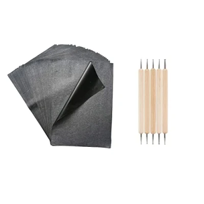 Image of 100pcs Tracing Papers Reusable Graphite Transfer Carbon Paper Copy for Wood