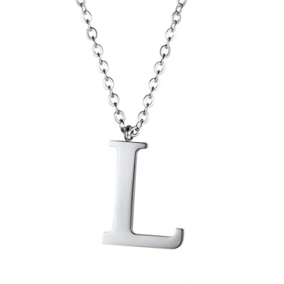 Image of PROSTEEL Necklace Pendant Letter Initial Shape L Chain Mesh Jaseron Offered Fashion Jewelry for Woman