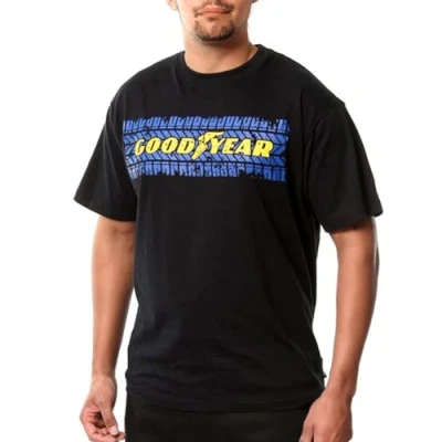 Image of Goodyear Workwear Mens Logo Print Work T Shirt, Black, L