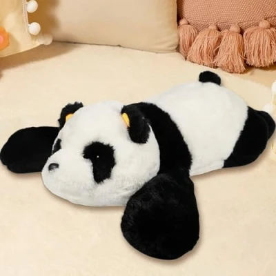 Image of MeHoo 3.3LB Weighted Panda Plush,23.6 Inch Toy for Anxiety,Weighted Stuffed Animals Throw Pillow,Furry Plushies Hugging Pillow Cute Plush Doll Birthday