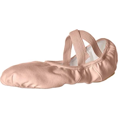 Image of Capezio Women&#039;s Hanami Canvas Ballet Shoe Flat, Nude, 5 UK
