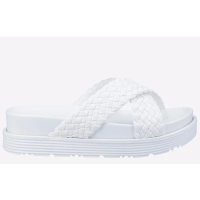 Image of Hush Puppies Women&#039;s Serena Sandal Ladies Summer, White, 5 UK