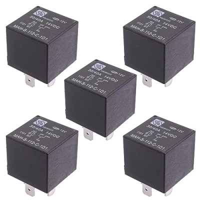 Image of 5x 12V Automotive Changeover Relay W/Diode 40A 5 Pin SPDT Auto
