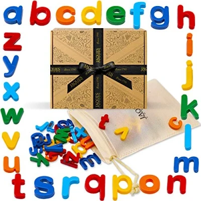 Image of Jaques of London Magnetic Letters 80 Pieces Alphabet Fridge Magnets for Kids Letter Toys Since 1795
