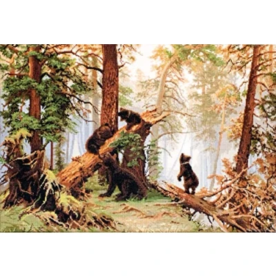 Image of Luca S Morning in The Pine Forest Counted Cross Stitch Kit