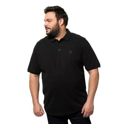 Image of JP 1880 Menswear Big &amp; Tall Plus Size L 8XL Preppy Pique Polo Tee Black 712617 10