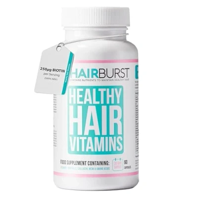 Image of Hair BURST Growth Vitamins with Biotin, Selenium &amp; Zinc 23 Premium Minerals Supports Healthy Hair, Prevent Breakage 2 Daily Capsules for Faster
