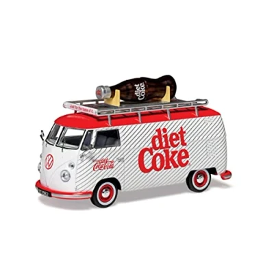 Image of Corgi Diecast Model Cars CC02747 Diet Coke Volkswagen Campervan Men, Women &amp; Kids Souvenir Gifts from UK Small Die Cast Toy Car Models for Boys, Gift Motor Enthusiasts