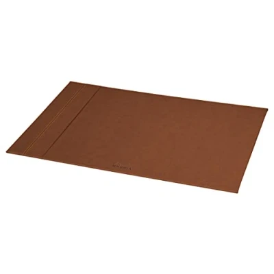 Image of RHODIA 194476C Copper Rigid Desk Pad 60x40 cm Orange Saddle Stitching Faux Leather Exterior Home Office Collection Rhodiarama Organization &amp; Designer Storage
