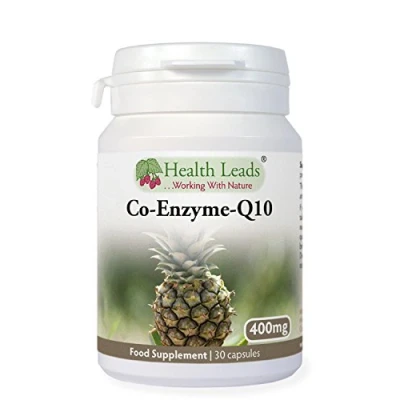 Image of High Strength Coenzyme Q10 (CoQ10) 400mg x 30 Capsules (100% Additive Free Supplements)