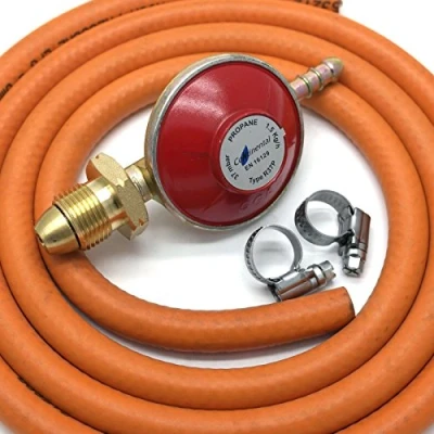 Image of Propane Gas Regulator 37Mbar With 1M Hose &amp; 2 Clips Fits Calor Gas/Flogas