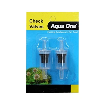 Image of Aqua One Airline Check Valve/Non Return Valve (2pk) for Aquarium Air Line Safety