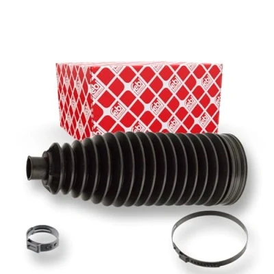 Image of 1664600196, 1664600196S1, A1664600196, A1664600196S1 Bellow, steering FEBI BILSTEIN 103000 Thermoplast Front Axle Left, Right with clamps
