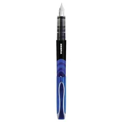 Image of Zebra Pen Fuente Disposable Fountain Pen, 0.6mm Point, Blue Ink, 12 Pack