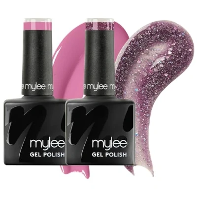 Image of Mylee Gel Nail Polish Duo 2x8ml [Amethyst Dreams] UV/LED Soak Off Art Manicure Pedicure for Professional, Salon &amp; Home Use Long Lasting Easy to Apply, Vegan Cruelty Free