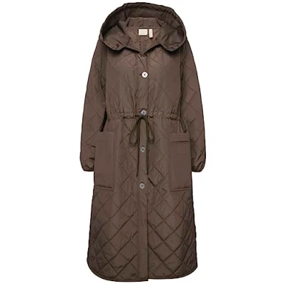 Image of Ulla Popken Women&#039;s Light Padded Coat, Moss Green, 28 30
