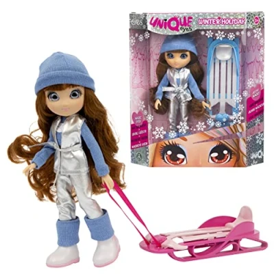Image of Giochi Preziosi Unique EYES, 25 cm Doll Sophia, with Their Eyes Following You, Winter Clothes and Accessories, Toy for Children from 3 Years, MYM173