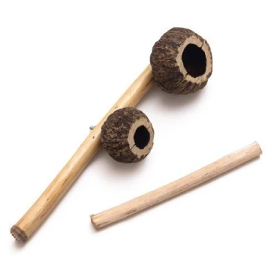 Image of Brasilian African Agogo De Castanha Capoeira Samba Chest Nut Musical Instrument