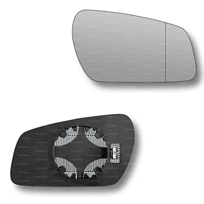 Image of Less4spares Replacement Wing Mirror Glass Right Compatible with Ford Fusion 2005 2010 CLIP ON Driver Off side Heated Blind Spot