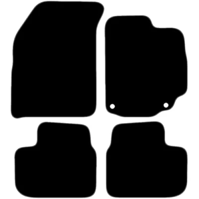 Image of Carsio Carpet Car Mats For Suzuki SX4 2006 to 2014 4 Piece Set Tailored Fit Floor Mat Complete Accessory Black Custom Fitted All Weather, Anti Slip Backing &amp; Grey Trim