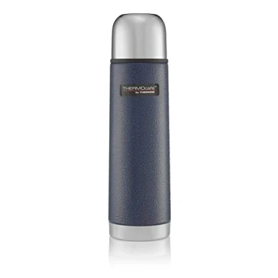 Image of THERMOcafè by THERMOS Stainless Steel Flask, Hammertone Blue, 500 ml