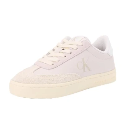 Image of Calvin Klein Jeans Classic Cupsole Trainers, Women&#039;s, Size: 3.5, Lilac ash/eggshell Leather