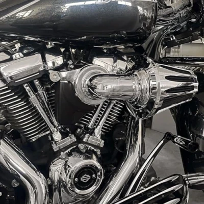 Image of For harley air cleaner filter sportster street road glide king davidson motorcycle intake (Deep Style Chromed, D M8 Touring/Softail 2018 UP)