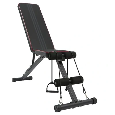 Image of Panana Adjustable Fitness Bench Foldable Weight Benches Utility for Full Body Workout, Incline/Decline Home Training
