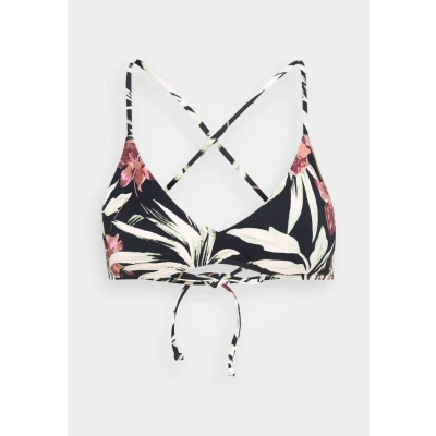 Image of Roxy Beach Classics Strappy Bikini top, Women&#039;s, Size: Medium, Anthracite