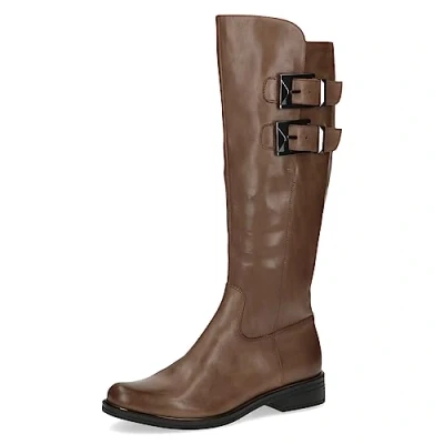 Image of Caprice Women&#039;s 9 25501 41 Flat Boot, Cognac Leather, 3 UK