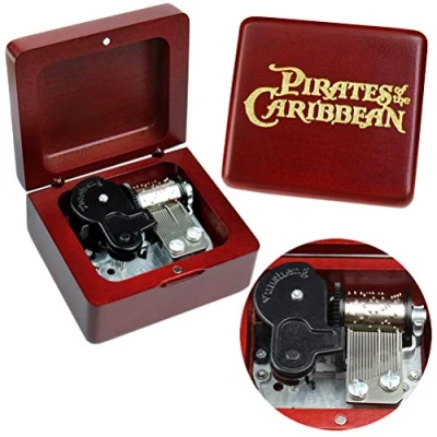 Image of Sinzyo Davy Jones Music Box Vintage Musical Boxs Gift For Birthday Valentine&#039;s Day Christmas Day(Wine Red Box)
