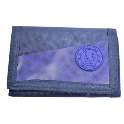 Image of Hy Pro International Ltd Official Chelsea FC Royal Blue and Navy Raised Crest Wallet