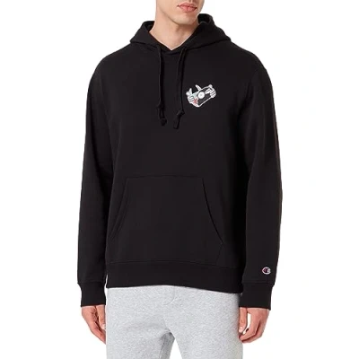 Image of Champion Men&#039;s Rochester 1919 Graphic Gallery Heavy Powerblend Fleece Hooded Sweatshirt, Nero, L UK
