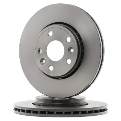 Image of 4020600Q2G Brake DISC BREMBO Coated LINE 09.A727.21 280mm 24mm 5 internally vented High carbon RENAULT: Kangoo II Express, MEGANE 2
