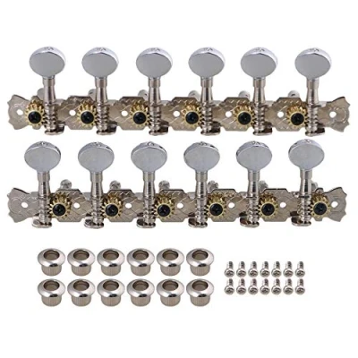 Image of BQLZR Chrome 12 String Acoustic Guitar Machine Heads 6L6R