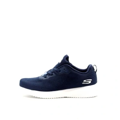 Image of Skechers Men&#039;s Squad Sneaker, Navy Mesh/Trim, 7.5 UK