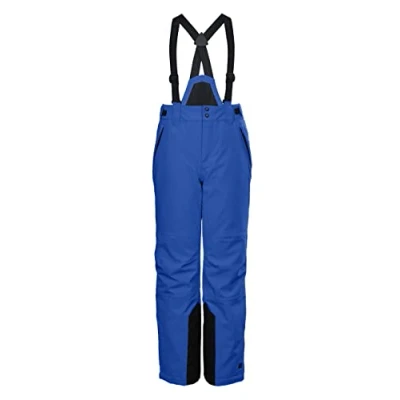 Image of Killtec KSW 79 BYS Ski PNTS 176 37310 000 Boys&#039; Functional Trousers with Zip Off Bib, Snow Guard and Edge Protection Neon Blue