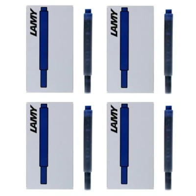 Image of Lamy Fountain Pen Ink Cartridges, Black/Blue Ink, 4 Packs of 5 Cartridges (LT10BKBL)