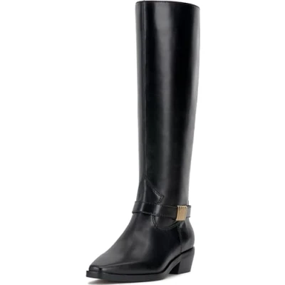 Image of Vince Camuto Women&#039;s Melise4 Knee High Boot, Black Extra Wide Calf, 6 UK