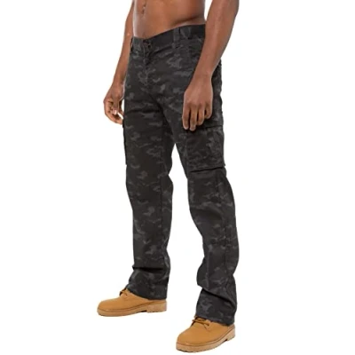 Image of BRAND KRUZE Mens Cargo Combat Trousers KZ116 Camouflage Green Camo Summer Pants Jeans All Waist Sizes VNT 30S