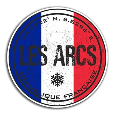 Image of 2 x 10cm Les Arcs France Vinyl Stickers Travel Sticker Laptop Luggage #23287 (10cm Wide)