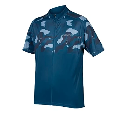 Image of Endura Men&#039;s Hummvee Ray Short Sleeve Jersey II, Blueberry, M