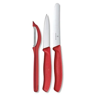 Image of Victorinox Knife Set Swiss Classic Red 3 Piece