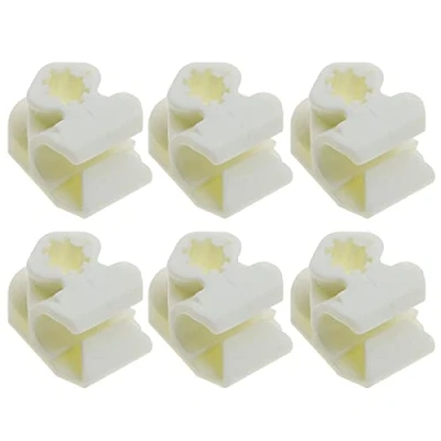 Image of the Lord of Tools Car Brake Hose Clips Pipe Plastic Fixed Clamp Holder Fasteners Vehicle Replacement Parts White 6 Pack