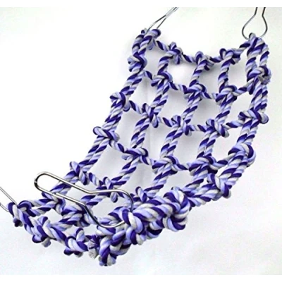 Image of Rosewood Boredom Breaker Cargo Rope Hammock Net Rats Ferrets Degus and Parrots (Purple)