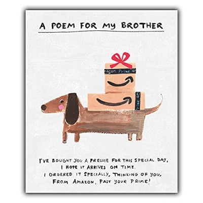 Image of Emotional Rescue,Multi,ZFW9427 Brother Birthday Card, Funny Card For Brother, Birthday, Prime, Paper Salad