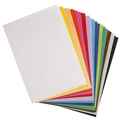 Image of Clairefontaine Ref 975598C Maya Smooth Coloured Drawing Card (2 x Packs of 14 Sheets) 184gsm A2 (59.4 42cm) Bright Colours Colour Deep Dyed, Acid Free, pH Neutral