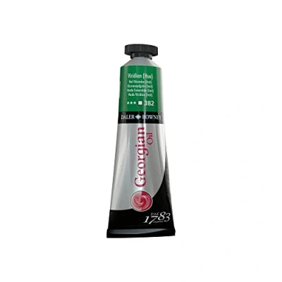 Image of Daler Rowney Georgian Oil Paint, Aluminium Tube, 1.28oz 38 ml, Viridian Hue