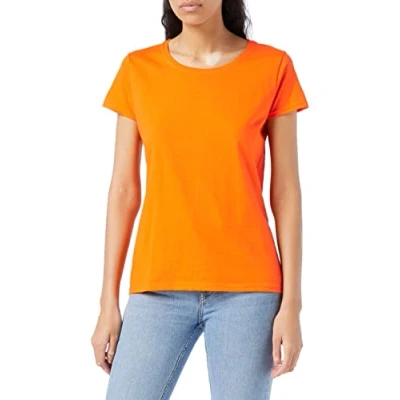 Image of Fruit of the Loom Women&#039;s Original T. T Shirt, Orange, 8 (Manufacturer Size:X Small)