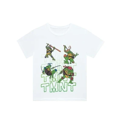 Image of Teenage Mutant Ninja Turtles T Shirt Movie Tshirt for Boys Kids TMNT 3 4 Years Official Merchandise White